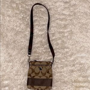 Brown coach crossbody bag